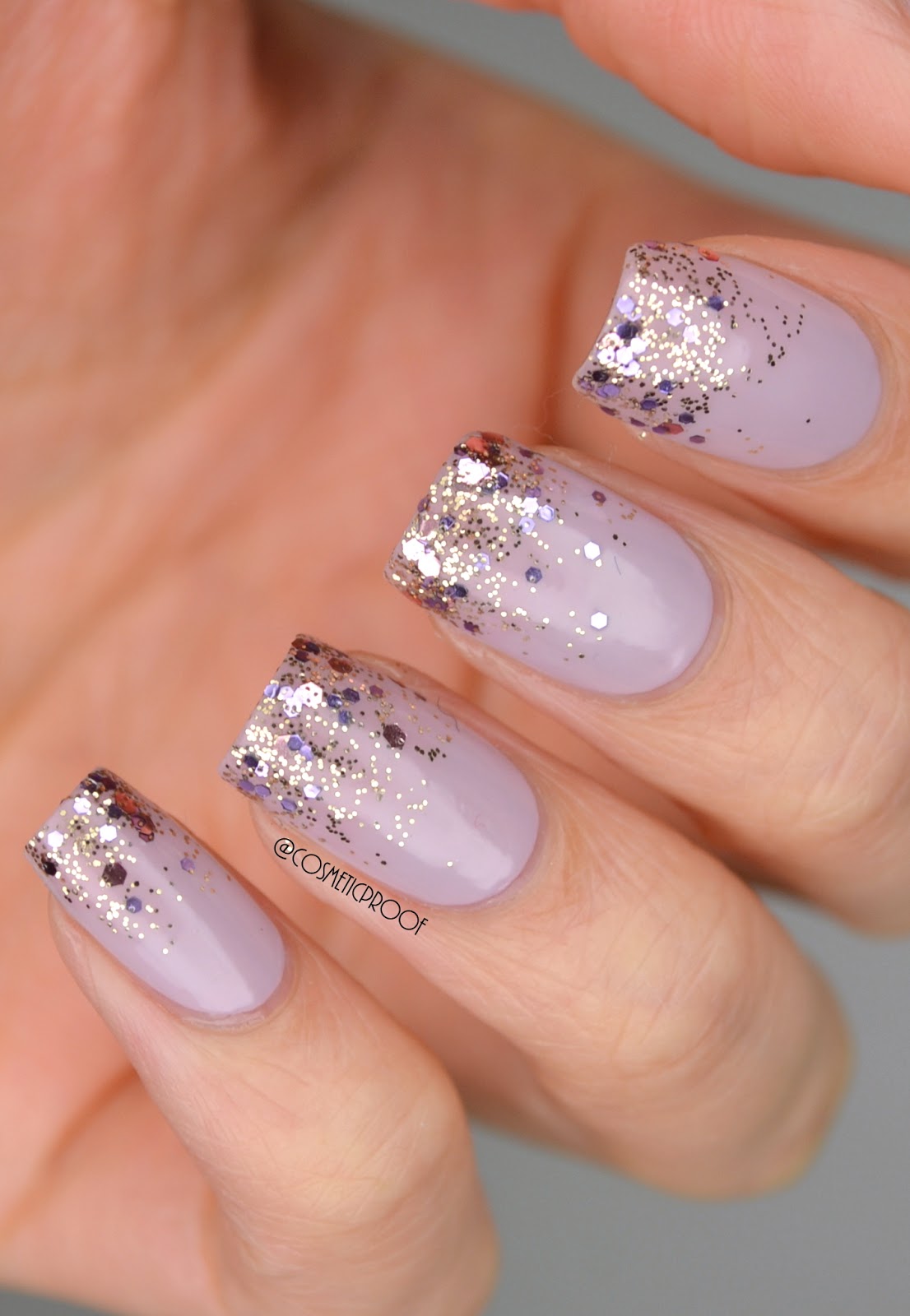 NAILS, Purple Glitter Gradient with Nicole by OPI